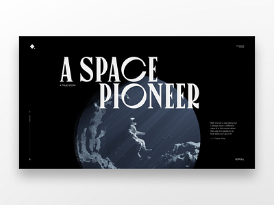 A Space Saga 3d art direction film minimal render space typogaphy ui web