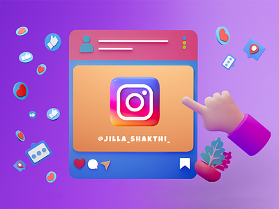 Instagram Lovers 3d 3dmodeing blender branding branding design design flat instagram layers lovely smooth animation supporters ui ux website