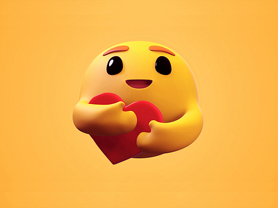 Caring Emoji (3d Blender)