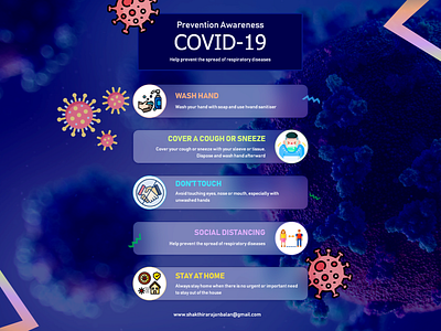 COVID 19 - Awareness Banner awareness campaign banner ads concept design coronavirus covid 19 creative design diseases dribbbleweeklywarmup glass effect iconography photography photoshop presentation design product design rulers typography art web design