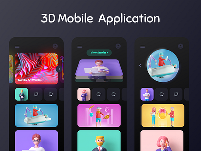 Mobile App 3D Concept