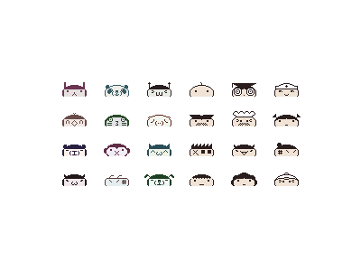 Akira's Emoticons family emoticon family icon pixel zoo