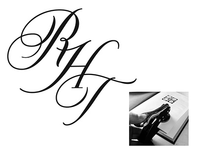 Monogram for embosser calligraphic calligraphy design hand hand lettering hand-lettering handlettering illustration monogram