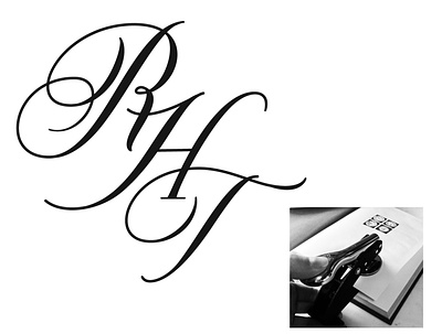 Monogram for embosser calligraphic calligraphy design hand hand lettering hand lettering handlettering illustration monogram