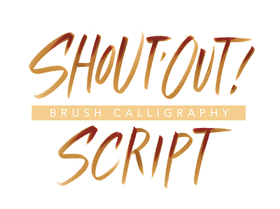 Shout Out Script calligraphic calligraphy design hand lettering hand lettering handlettering illustration logo