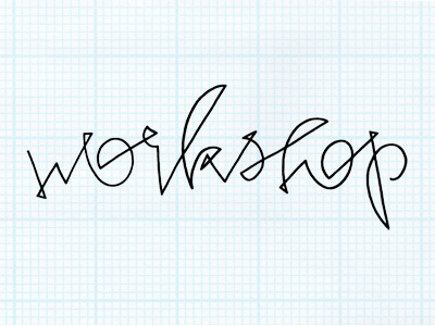 Workshop architectural drawn hand hand lettering lettering logo monoline