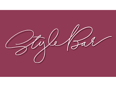 Style Bar hand drawn hand lettering logo mono line