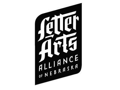 Letter Arts Alliance of Nebraska gothic handlettering letterarts lettering logo