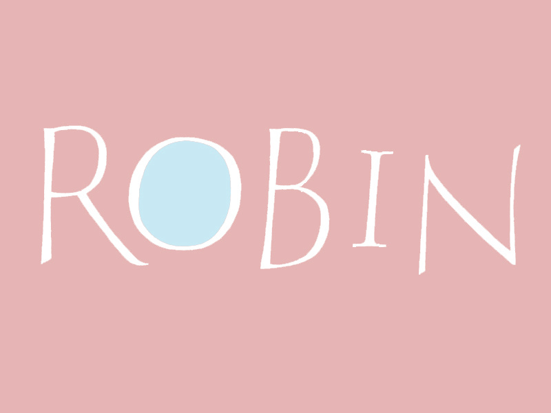 Robin book title title roman capitals roman pointed brush lettering calligraphy hand-lettering