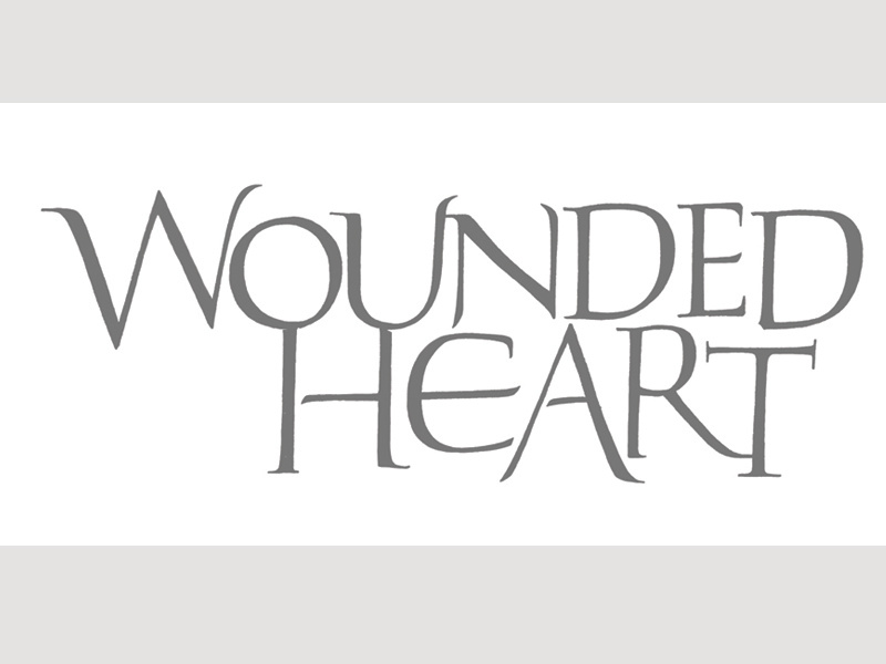 Wounded Heart Title title calligraphic pointed brush calligraphy brush brushlettering handlettering