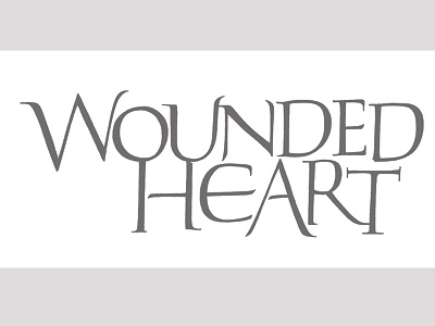 Wounded Heart Title brush brushlettering calligraphic calligraphy handlettering pointed brush title