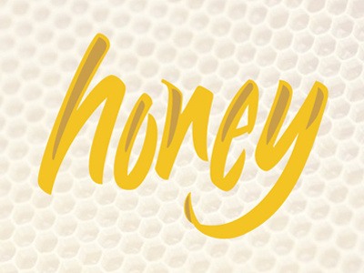 Honey brush brush lettering calligraphy hand lettering honey logo