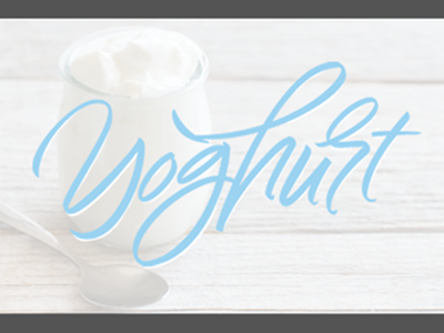 Yoghurt brush brush lettering calligraphic calligraphy hand lettering logo yoghurt