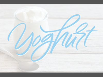 Yoghurt calligraphic yoghurt brush logo hand lettering calligraphy brush lettering