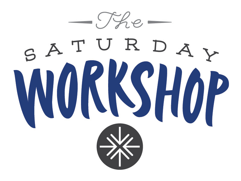 The Saturday Workshop logo title calligraphic pointed brush calligraphy brush brushlettering handlettering