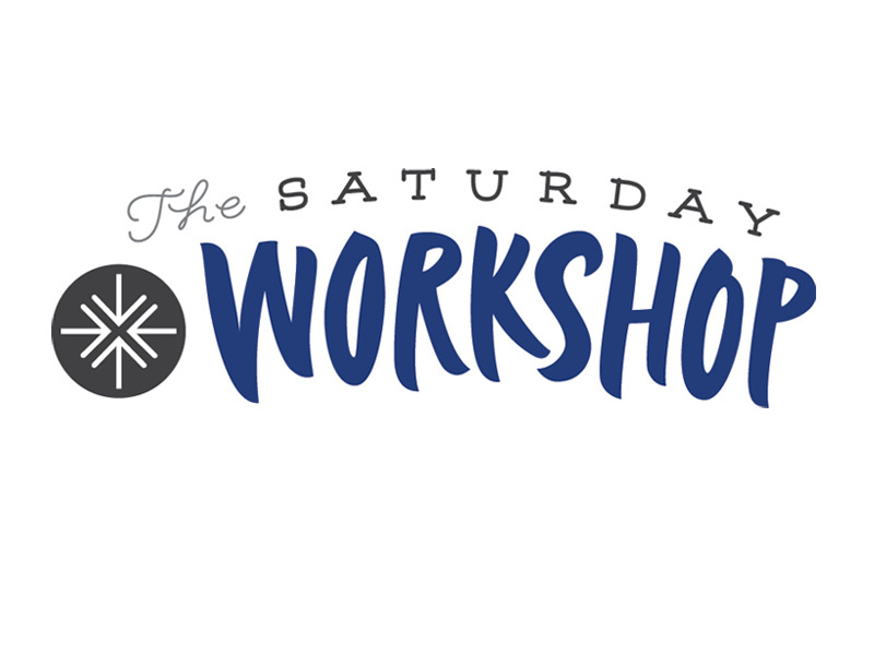 Saturday Workshop, alt version logo title calligraphic pointed brush calligraphy brush brushlettering handlettering
