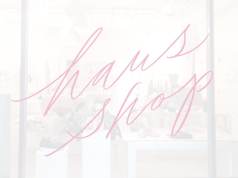 Haus Shop vector logo hand-lettering illustration brushlettering calligraphy handlettering
