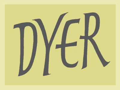 Dyer title calligraphy hand lettering handlettering illustration