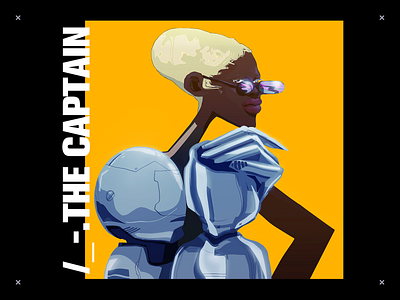 'The Captain' 2d art character design characterdesign design illustration sci fi typography
