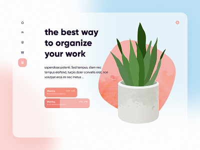 Color Test calendar design illustration interface minimal plant ui ux