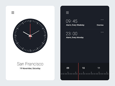 Alarm Clock UI Experiment alarm analog clock reminder ui