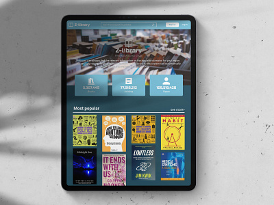 Z-library redisgn app ui ux web
