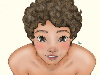 Say Hi! book boy character curley design illustration original character photoshop