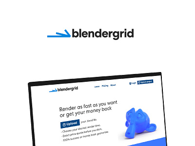 blendergrid blender branding fast logo rendering sans serif technology ui user experience user interface ux website