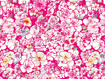 Estampado veraniego design estampado flores rosas