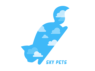 Sky Pets Illustration brand cat clouds illustration sky pets vector