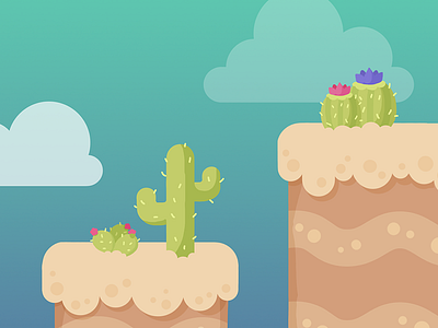 Desert Work Mock 2d illustration video game