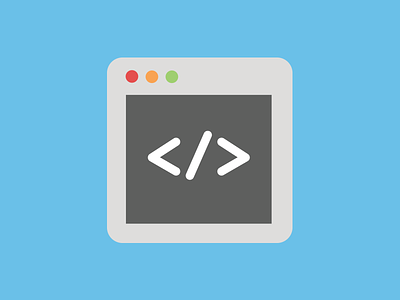 Development Icon code development flat flat design icon minimal web