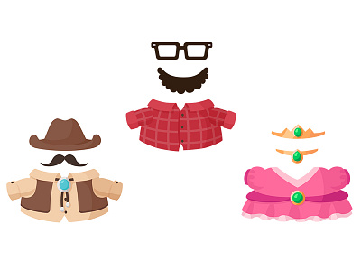 Character Clothing clothing cowboy hipster princess vector art video game