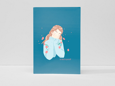 be kind to yourself design flat girl illustration illustration illustrator