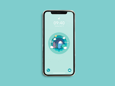 lock screen #1 design illustration illustrator landscape vector