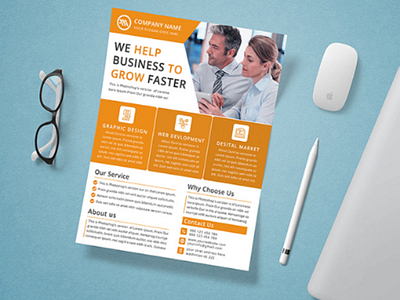 Corporate Flyer - Branding Flyer - Business Flyer a4 handout marketing modern flyer newspaper poster professional psd corporate flyer advertising agency business business flyer clean company corporate creative leaflet product flyer service