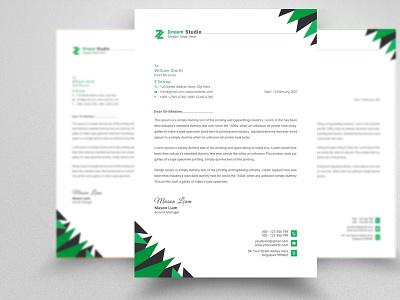 Letterhead Design Template - Stationery Design 2021 letterhead branding design brochure business card corporate identity corporate letterhead creative identity letterhead template namecard design photoshop professional professional business card professional card stationary stationery three dimensional