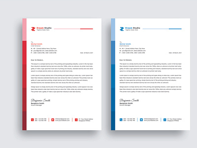 Letterhead Design Template - Stationery Design