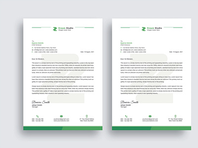 Professional Letterhead Design - Stationery Design 2021 letterhead branding design brochure business card businesscard corporate corporate identity corporate letterhead document docx elegant envelope folder letterhead template marketing professional card stationery stationery design three dimensional