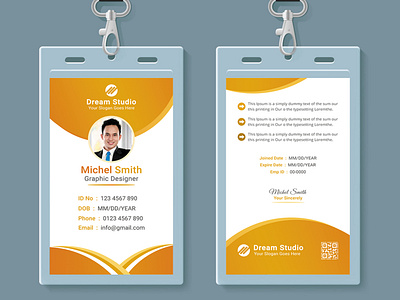 Business ID Card - ID Card Design- Stationery Design branding design business business card company corporate card corporate identity design employee badges template free id card template id id business card marketing modern namecard design national id card offices card outstanding photoshop professional card school