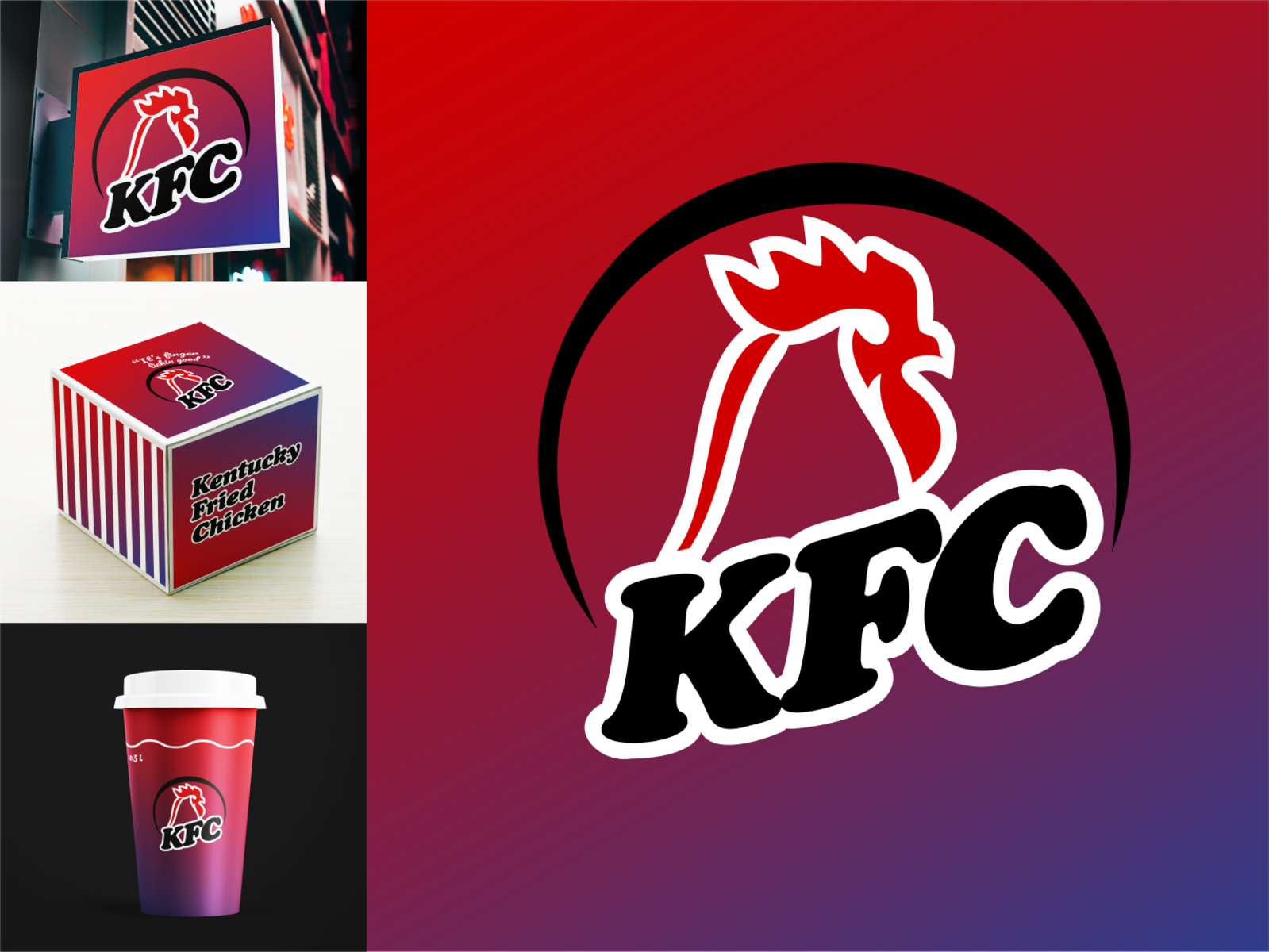 4PCS KFC Logo vinyl Decal sticker kentucky fried chicken! | eBay