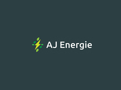 AJ Energie energy green leaves logo logofolio logomark mark volt