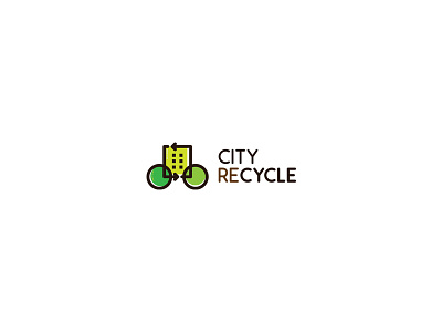 City ReCycle energy green leaves logo logofolio logomark mark volt