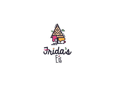 Frida's Eis / Ice cream shop brand branding debut dribble event identity logo logomark logos visil