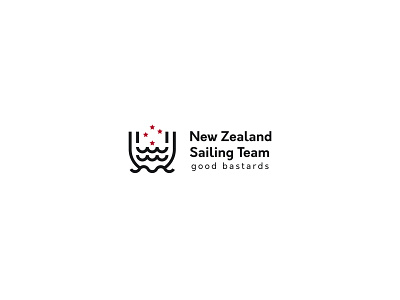 New Zealand Sailing team brand branding debut dribble event identity logo logomark logos visil