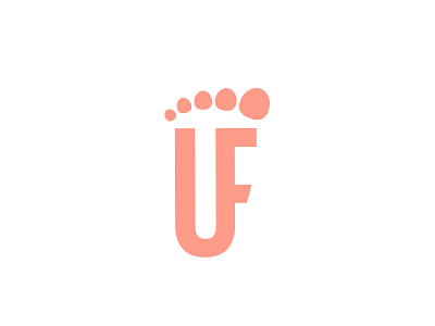 Letters U & F forming a foot