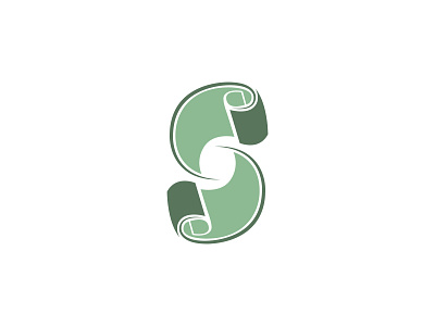 Letter S with rolling carpets carpet letter logo s vector