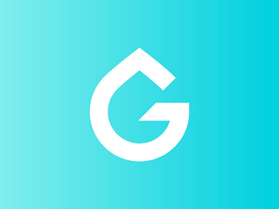 Letter G with drop of water drop g letter logo tap vector water
