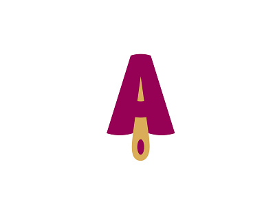 Letter A with needle