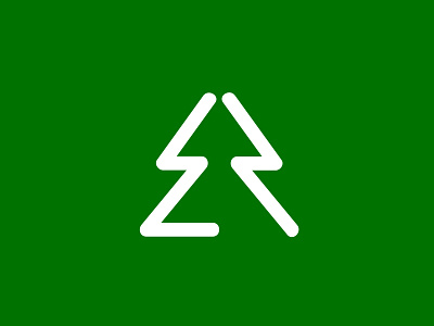 EcoRoots design er logo monogram pine pine tree vector